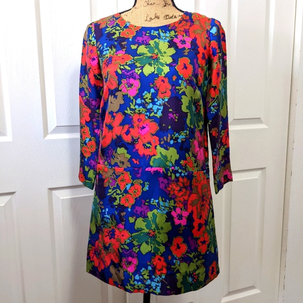 J Crew Floral Cocktail Dress size 00